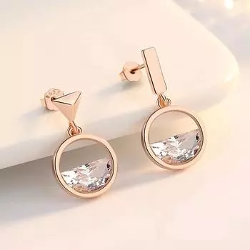 Геометрические асимметричные серьги для женщин, японские и корейские простые и модные темперамент и индивидуальность