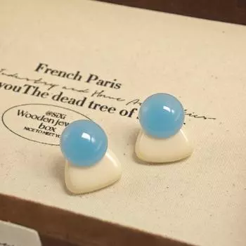 Геометрические контрастные серьги женские летние милые простые серьги для девочек дизайн Sense универсальные серьги в иностранном стиле
