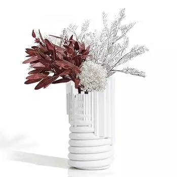 Геометрические квадратные и круглые цветы в стиле ваби-саби, офис продаж, модельная комната, вестибюль, стойка регистрации, мягкие украшения, вазы с сухоцветами
