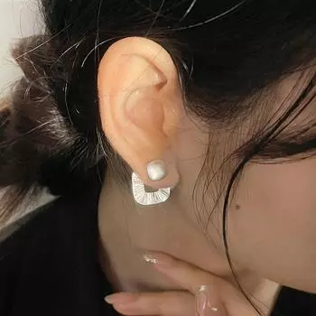 Геометрические квадратные серьги женские матовые матовые серьги-подвески