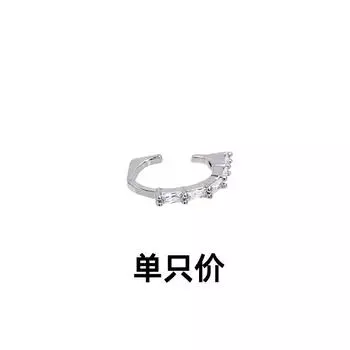 Геометрические маленькие циркониевые серьги-клипсы темперамент личность сладкий прохладный ветер квадратные серьги-сверла без сережек copper