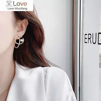 Геометрические металлические клипсы на серьги без отверстий, круглые серьги без пирсинга, индивидуальные серьги, ювелирные изделия E199