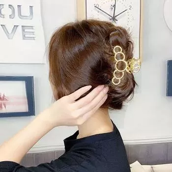 Геометрические полые круглые зажимы для купания для волос, аксессуары для волос, металлические зажимы для волос, зажимы для волос серебряный