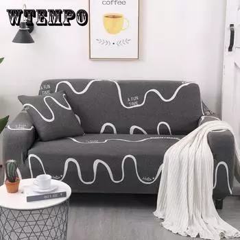 Геометрические растянуть диван Обложка Хлопок Эластичный угол диван атолочного кауча Обложка Домашние животные фонд диван Single seater