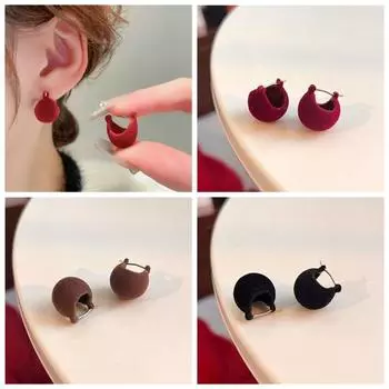 Геометрические ретро новогодние серьги модный дизайн круглые бусины серьги-гвоздики женские кофейный