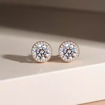 Геометрические серьги-гвоздики из циркона для девочек, модные легкие серьги класса люкс