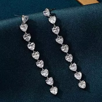 Геометрические серьги-гвоздики Love, простые длинные серьги с бахромой, дизайн, ниша, мода, темперамент, элегантные, универсальные серьги для женщин