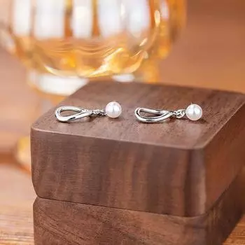 Геометрические серьги-гвоздики с имитацией жемчуга женственные легкие серьги-гвоздики для поездок на работу роскошный дизайн украшения для ушей