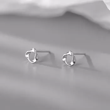 Геометрические серьги-гвоздики, женские простые небольшие серьги для поездок на работу, летние серьги в стиле нишевого дизайна