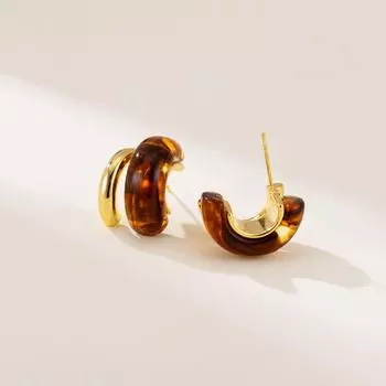 Геометрические серьги Maillard High-End S925 Silver для осени/зимы - элегантный дизайн 18K; TE02248