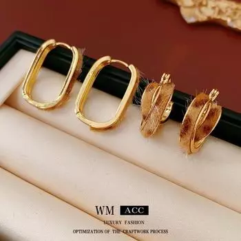 Геометрические серьги Майяра — изысканная европейская и американская роскошь, модно для поездок на работу cross золотой