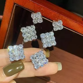 Геометрические серьги в стиле «маленький аромат» для женщин, модные и элегантные серьги с темпераментом, ювелирные изделия класса люкс