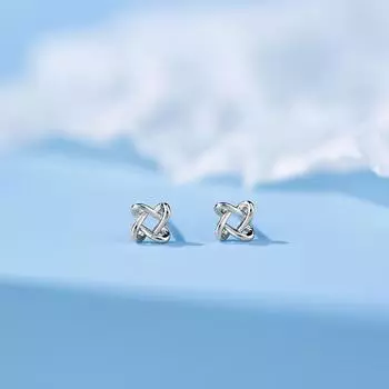 Геометрические вращающиеся серьги-гвоздики женские нишевые дизайнерские простые квадратные украшения для ушей