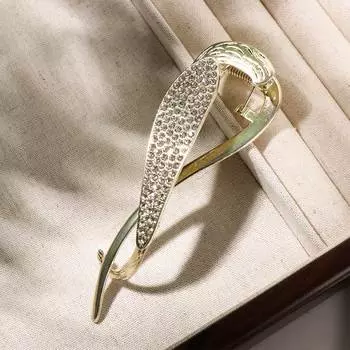 Геометрические заколки для девочек из циркона с пряжкой в виде лягушки, корейские заколки для волос в виде конского хвоста, женские заколки для волос в виде банана золотой