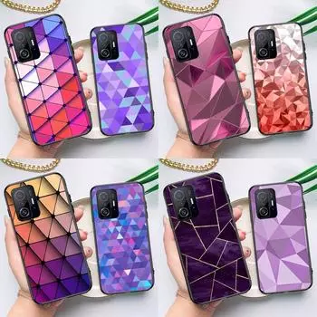 Геометрический абстрактный кристаллический чехол для POCO F5 X5 X3 Pro X4 F4 GT F3 M5s C40 чехол для Xiaomi 13 12 Lite 11T 12T Pro 12X POCO M4 Pro 4G