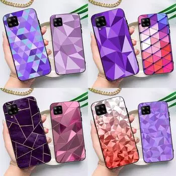 Геометрический абстрактный кристаллический чехол для Samsung Galaxy A54 A34 A52 A32 A22 A12 A13 A14 A23 A33 A53 A73 A51 A71 крышка Samsung A24 4G