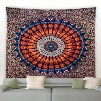 Геометрический богемный мандала цветок гобелен современная мода для дома гостиная общежитие украшение настенный коврик для пикника гобелен 150x100cm