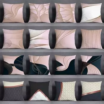 Геометрический цветочный узор, украшение для дома, наволочка, квадратная наволочка, чехол для подушки для домашнего офиса 40x40cm