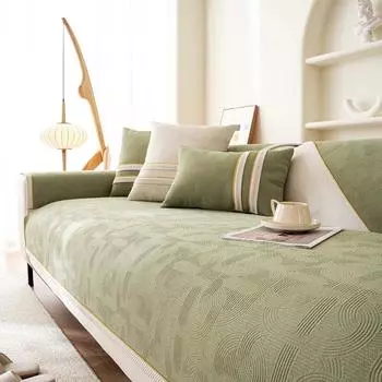 Геометрический диванный коврик Four Seasons, универсальный светильник, роскошная противоскользящая подушка для сиденья, чехол для дивана в пасторальном стиле 70x70cm