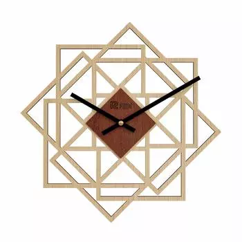 Геометрический дизайн 12-дюймовые часы ручной работы, стильные, элегантные, аналоговые, деревянные, настенные для гостиной, холла, спальни, офиса, в подарок, кленовое дерево
