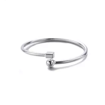 Геометрический дизайн квадратного браслета Silver Ball в реальном времени Instagram Крутой и изысканный регулируемый браслет Adjustable size