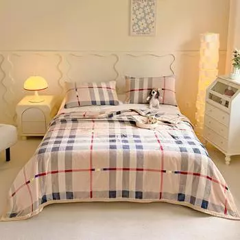 Геометрический клетчатый плед, теплое уютное одеяло для дивана, кушетки, кровати, двусторонние пушистые плюшевые фланелевые одеяла для взрослых женщин мужчин 120x200cm (47x79in)