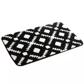 Геометрический коврик для ванной комнаты, входной ковер, дверь спальни, коврик для туалетной двери, впитывающий коврик для ног, ванна 40*60cm crystal velvet