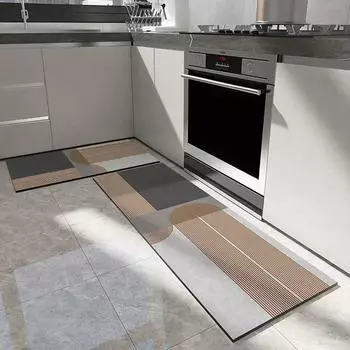 Геометрический кухонный ковер, ковер для пола кухни, водонепроницаемый, маслянистый, для прихожей, балкона, длинные коврики, коврик для двери для гостиной 45CMx75CM