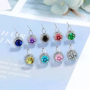 Геометрический подарок для девушки, модные сверкающие классические серьги-гвоздики из циркония для женщин, ослепительные женские элегантные аксессуары, вневременные украшения