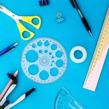 Геометрический шаблон Измерительная линейка Круги Чертежные формы Трафареты (1) КДЕ