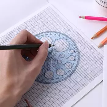 Геометрический шаблон Измерительная линейка Круги Чертежные формы Трафареты (1)