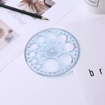 Геометрический шаблон Измерительная линейка Круги Чертежные формы Трафареты (1)