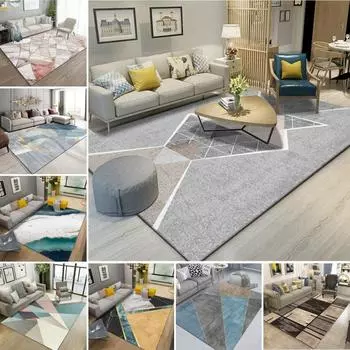 Геометрический скандинавский ковер для гостиной, современный роскошный диван, стол, декоративный коврик для пола, спальня, большой коврик для кухни, противоскользящий коврик для двери 40x60cm