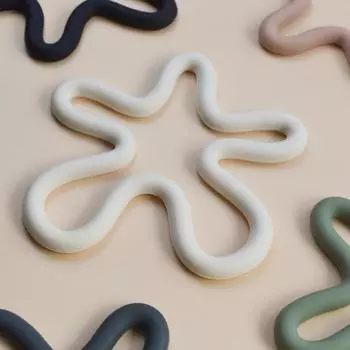 Геометрический термостойкий силиконовый коврик, подставки для чашек для напитков, нескользящий держатель для кастрюль, настольная подставка для столовых приборов, кухонные аксессуары, подстаканники, подушечки 16.5cm чёрный