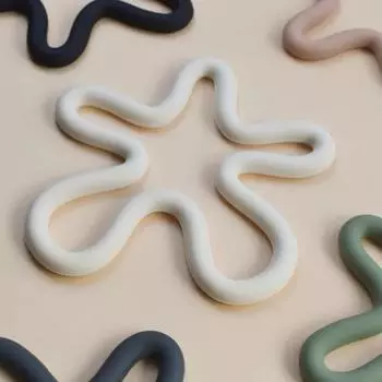 Геометрический термостойкий силиконовый коврик Подставки под стаканы Нескользящие держатели для кастрюль Настольные подставки Кухонные принадлежности Подставки Подставки розовый