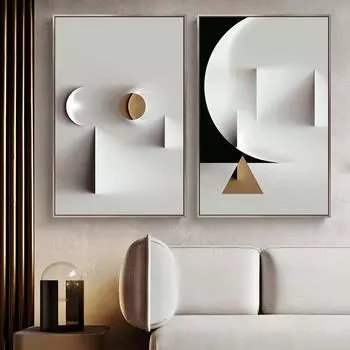Геометрический узор, 3D постеры и принты изобразительного искусства, современная абстрактная картина на холсте, настенные картины для гостиной, украшения дома 21x30cm No Frame