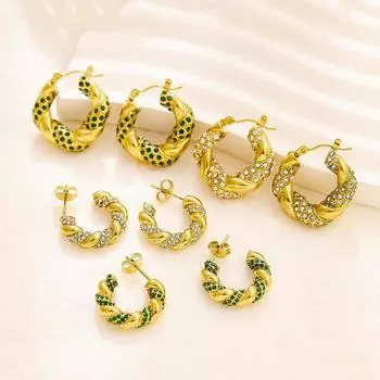 Геометрическое кольцо для ушей, женские простые легкие роскошные серьги с вермикулитом