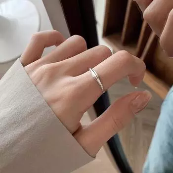 Геометрическое кольцо женское минималистичное нишевое дизайн кольцо Sense геометрическое полукруглое точечное кольцо летнее открытое кольцо на указательный палец с каплей воды