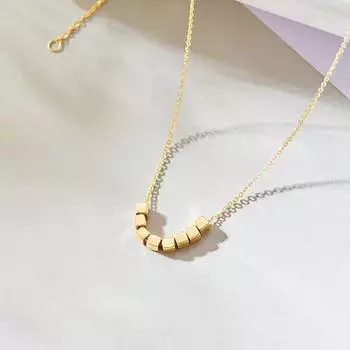 Геометрическое квадратное ожерелье из нержавеющей стали женское ключичное серебряное ожерелье Bafanglai золотой