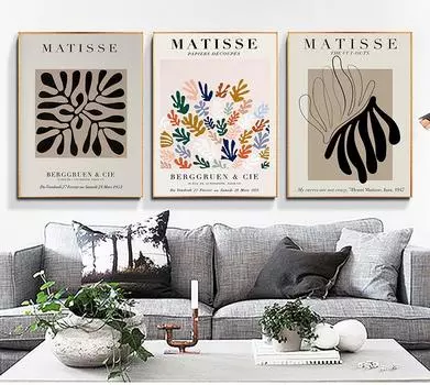 Геометрия абстрактная кривая постер Матисс холст живопись красочные стильные постеры и принты настенное искусство для гостиной домашний декор без рамки 21*30cm