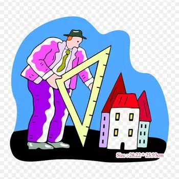 Геометрия Architect, термопереносная печать, виниловые нашивки, наклейки для одежды, аппликации «сделай сам», моющиеся нашивки