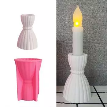 Геометрия Полосатый Подсвечник Силиконовые Формы Бетонные Литые Формы Полосатый Подсвечник Формы Для Украшения Стола