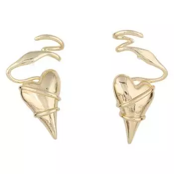 Geometry Metal Eardrop Twined Exaggerated Earrings Temperament Heart Earrings Party
