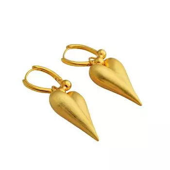 Geometry Metal Filigree Earrings Love Pendant Hearts Earringdrop Heart Hoop Earrings Daily Style C