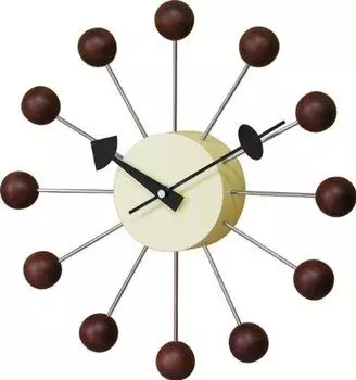 GEORGE NELSON BALL CLOCK George Nelson Ball Clock GN397WB Walnut 51920054