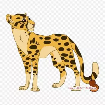 Гепард Рафики Рафики Гепард утюг на термопереносной печати виниловые нашивки наклейки для одежды DIY аппликации моющиеся нашивки