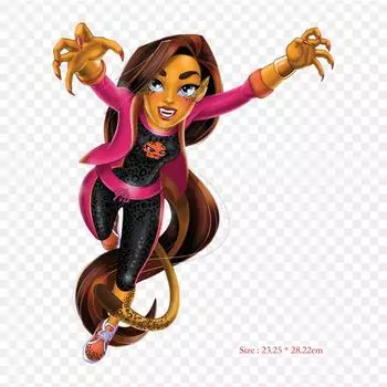 Гепард Женщина Звездный огонь Термоперенос Печать Виниловые Нашивки Наклейки для Одежды Аппликации Сделай Сам Моющиеся Нашивки