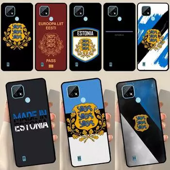 Герб Эстонии Эмблема для OnePlus 10 Pro 9 Pro 8T 9R Nord2 Чехол для Realme 9 8 Pro 8i 9i C35 GT Neo 2 3 Master Realme GT Neo3
