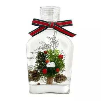 Гербарий «Снежная ель и мотылек» Рождество Рождество Зима Консервированный цветок Сухоцвет Снежная фея Хоккайдо Дикая птица Бутылка Корпус x Комбинезон