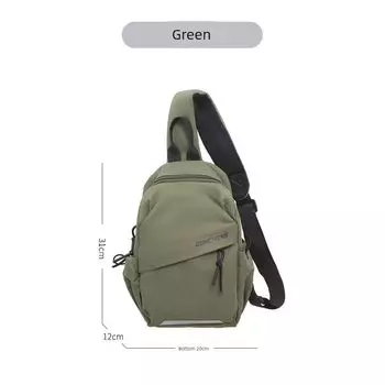 German Crossbody Bag Shoulder Small Backpack Men s Chest Bag Women Cycling Sports Mountain Climbing Boys Flat Lightweight Hiking Backpack Green [no Pendant]]